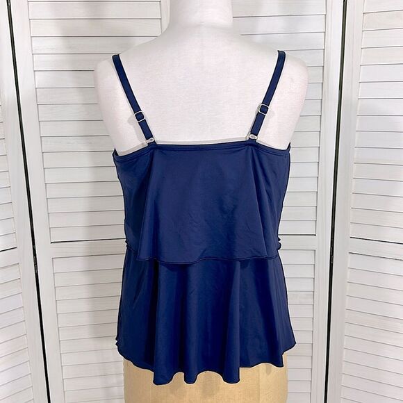 Lands End Tankini Top Size 18 XL Navy Blue NWOT - Picture 8 of 10